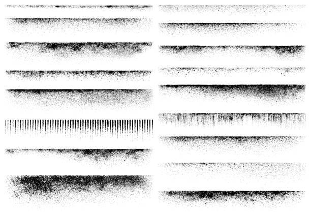 Grunge design elements, texture edges Horizontal grunge design elements. Set of vector texture edges. sand patterns stock illustrations