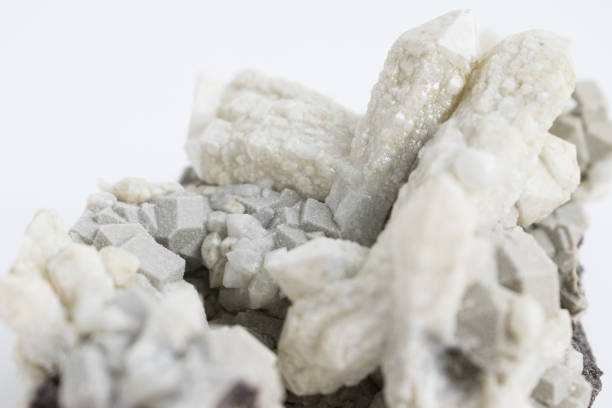 istock Natural Stone. Grey crystal. Close up photo. 1216261042