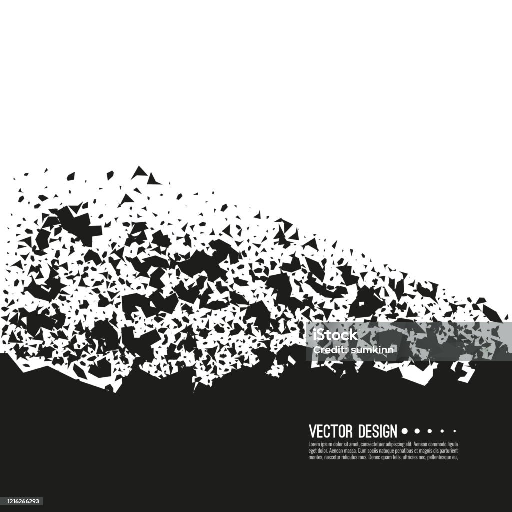 Vector Explosive Background Explosive Black Background Stock Illustration - Download Image Now ...