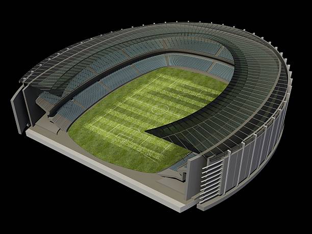 istock Structure of the Stadium with Soccer Field 121627523