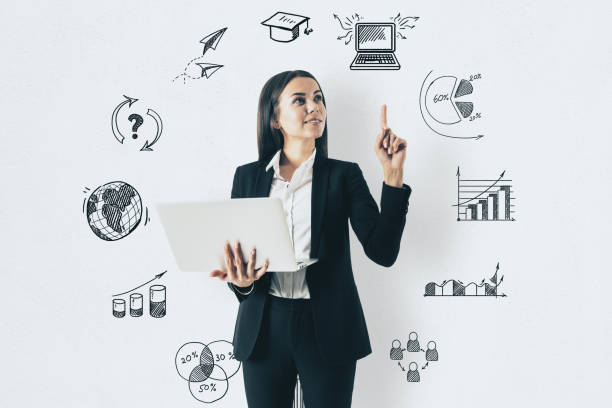 istock Businesswoman holding a laptop 1216276228