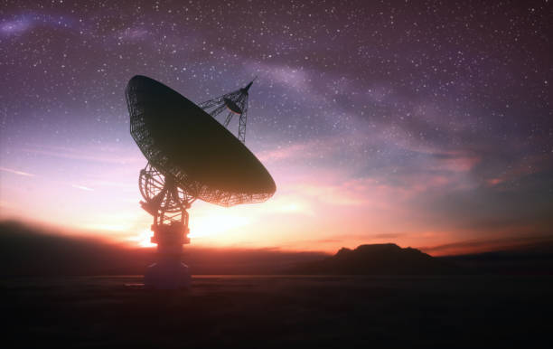 istock Giant Satellite Dishe for Signal From Space 1216276248