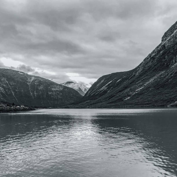istock River and the mountain in Norway 1216278478