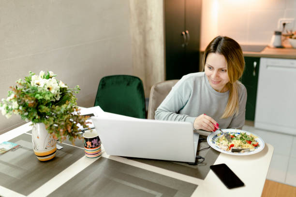istock Young woman having a lunch 1216279691