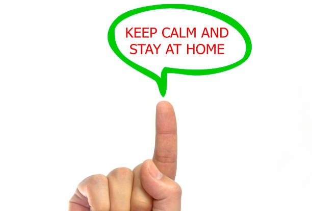 istock The word KEEP CALM AND STAY AT HOME 1216282321