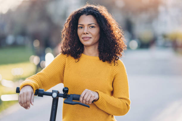 istock Girl with a scooter 1216288586