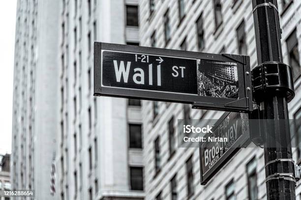 Wall Street Stock Photo - Download Image Now - Wall Street - Lower Manhattan, New York Stock Exchange, Black And White
