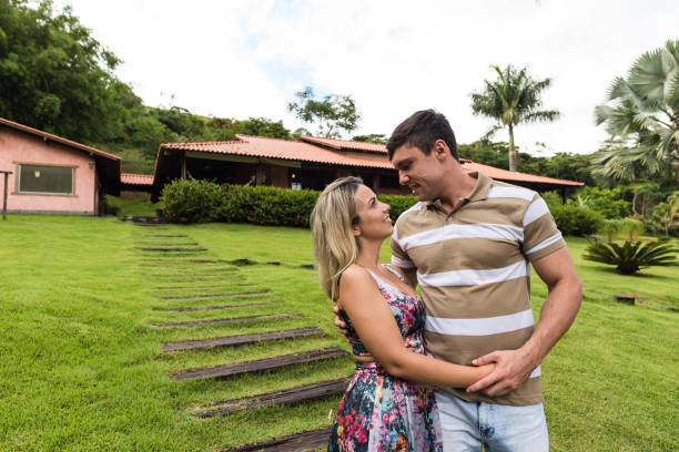 istock Loving couple in new home 1216290426