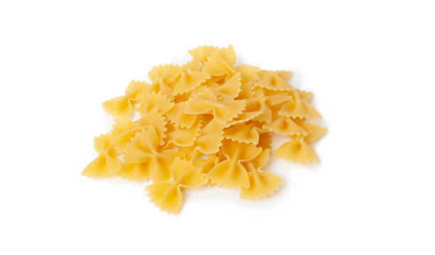 istock Farfalle pasta isolated on white background 1216292050