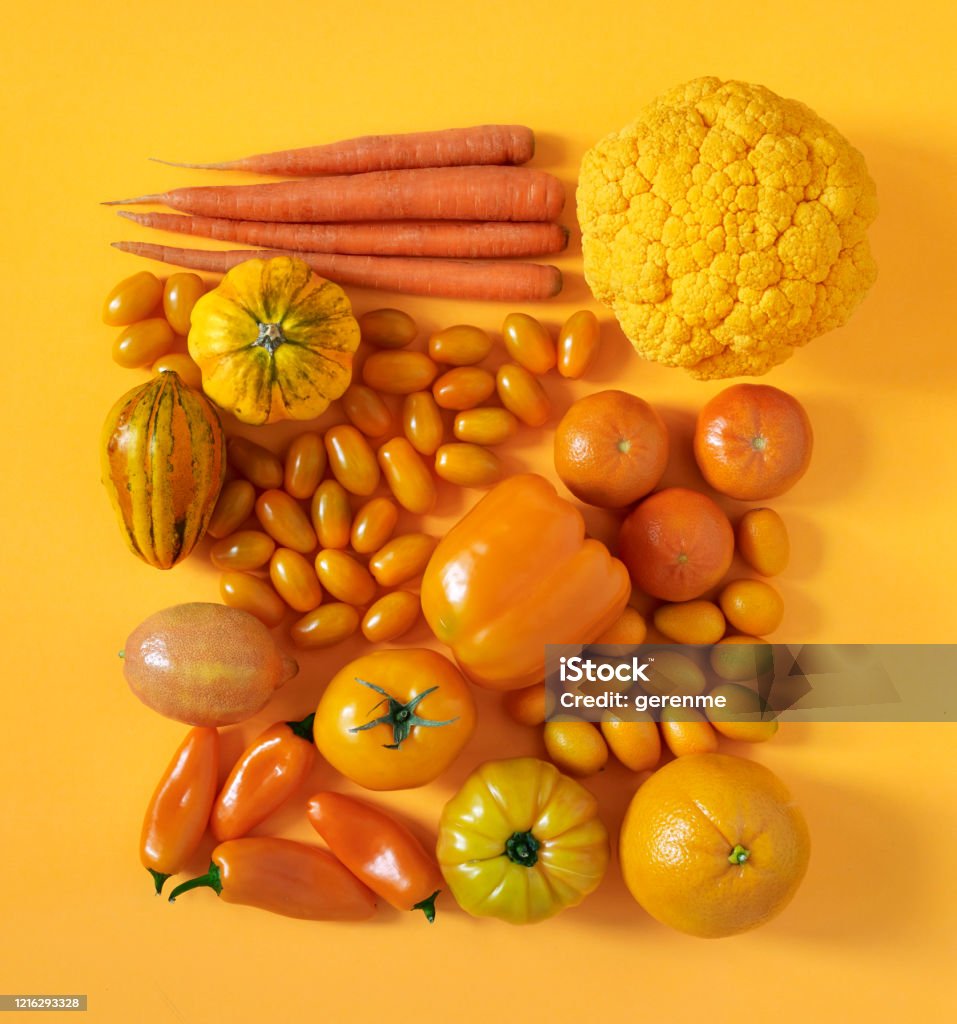 Frutas y verduras de naranja - Foto de stock de Vegetal libre de derechos