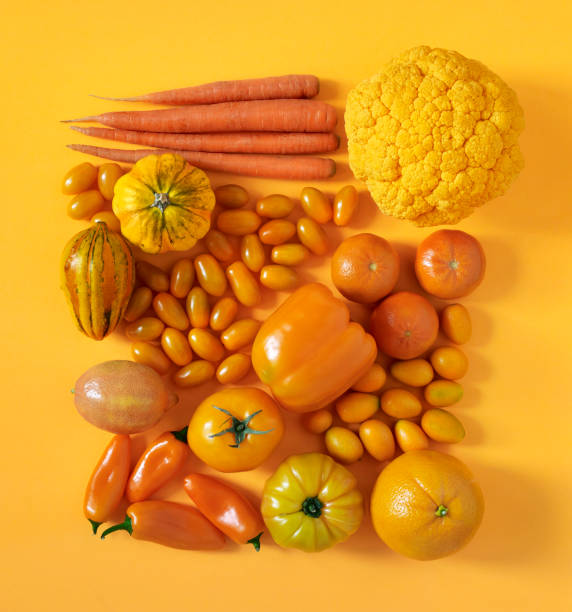 Orange fruits and vegetables