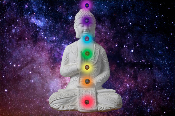 istock Buddha with the seven chakras 1216294183