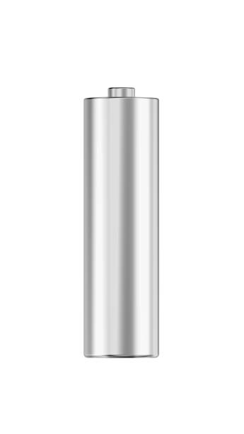 istock Electric battery isolated on white background. Silver. 3d illustration. AA 1216296085
