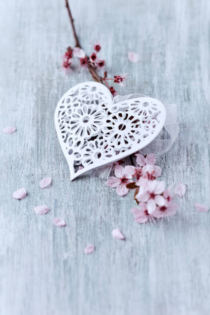 istock Spring Blossom and heart over wooden background 1216300177