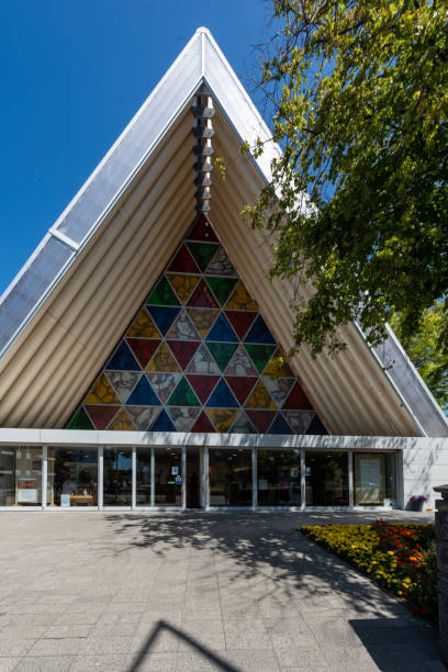 Christchurch Cardboard Chaple, Christchurch Transitional Cathedral,  New Zealand Christchurch, New Zealand. christchurch earthquake stock pictures, royalty-free photos & images