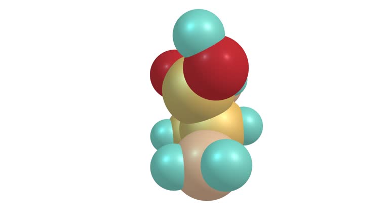 Asparagine molecule rotating video full HD