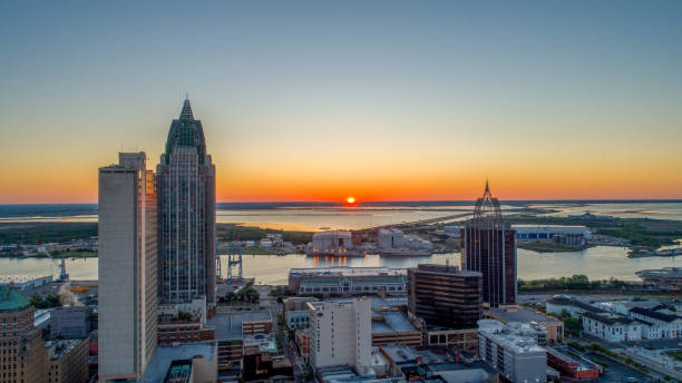 istock Downtown Mobile, Alabama at sunrise 1216317033
