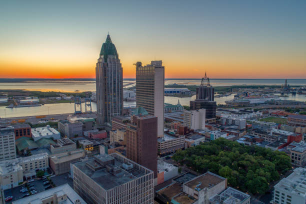 istock Downtown Mobile, Alabama at sunrise 1216317055