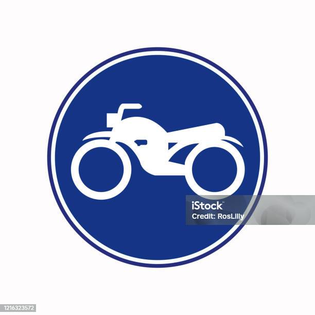 Motorycle Rider Sign 19traffic Road Sign Keep The Motorcycle Ride Vector Illustration ...
