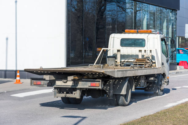 abschleppwagen ohne auto, leere karosserie. - towing tow truck truck semi truck stock-fotos und bilder