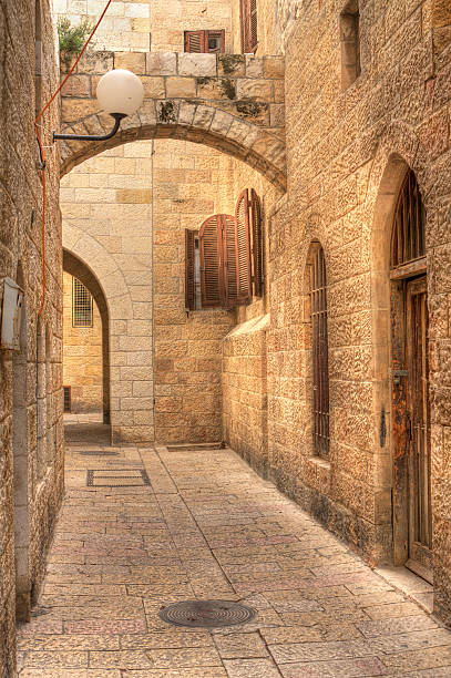 istock Old street in Jerusalem, Israel. 121632633