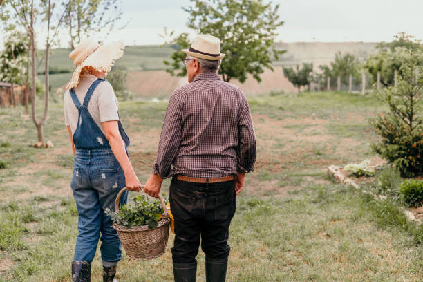 istock Happy senior gardeners. 1216329367