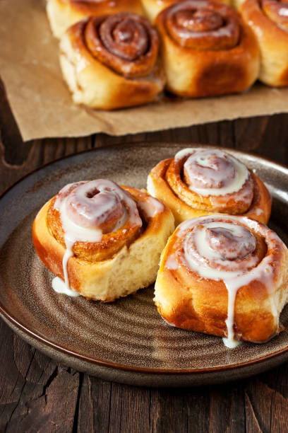 istock Delicious freshly baked cinnamon rolls 1216329619