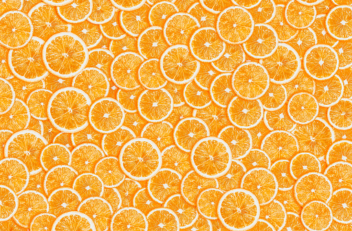 abstract orange slices composition