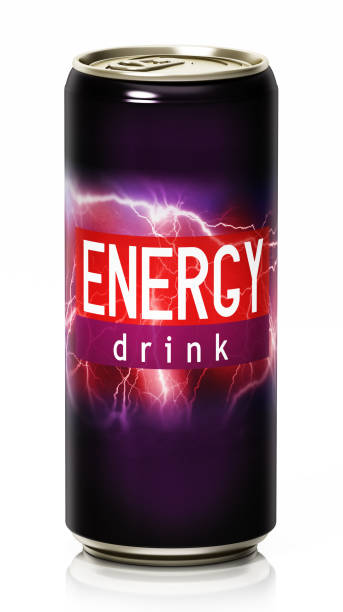 istock Energy drink can isolated on white with soft background 1216347930