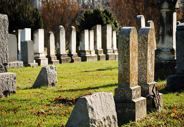 istock Tombstones in an old cemetery 121634869