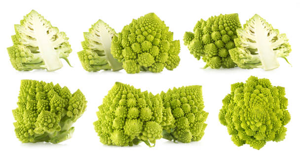 романеско брокколи - romanesco broccoli стоковые фото и изображения