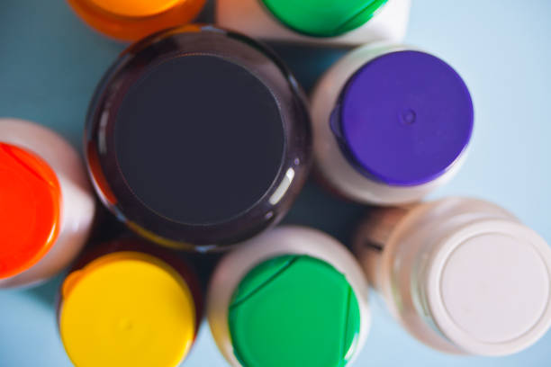 istock Top view of bottles of different pills. 1216350865