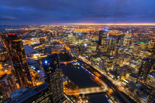 istock Melbourne, Australia - Central Business District and Yarra River at Dusk 1216351884