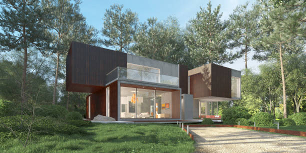 istock Modern house in the countryside 1216351971
