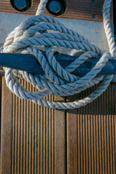 istock Mooring cleat on a wooden pier. 1216352019
