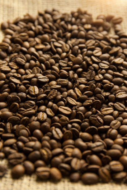istock Roasted Arabica beans close up, coffee background 1216354485
