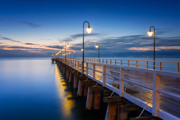 istock Beautiful sunrise over calm Baltic Sea 1216356105