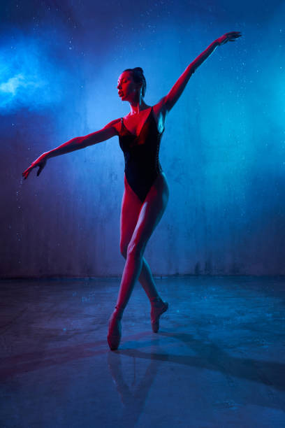 istock Slim ballerina dancing wearing pointes. 1216360711