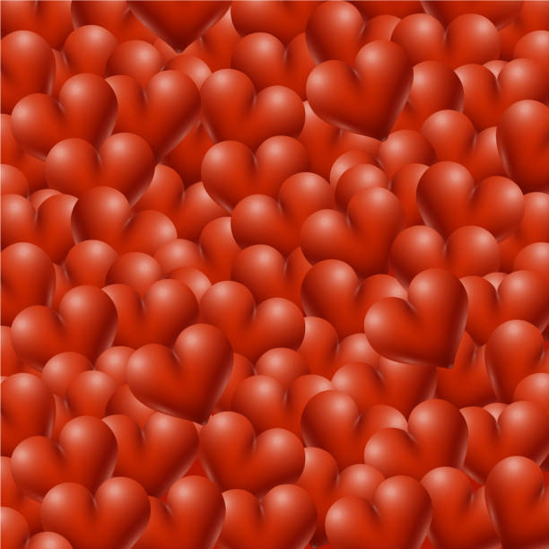 赤のハイ詳細なハートの背景、ベクトルイラスト - 13581点のイラスト素材／クリップアート素材／マンガ素材／アイコン素材