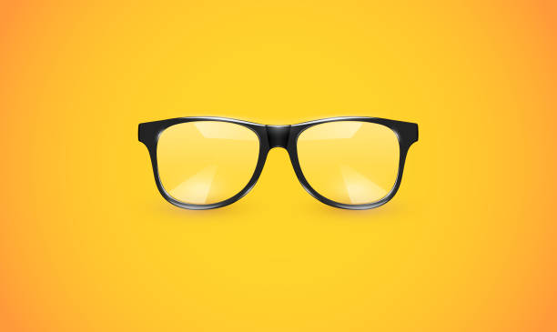 istock High detailed eyeglasses on colorful background, vector illustration 1216366524