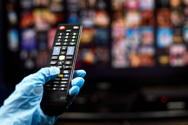 istock Watching TV or Online video streaming service during Coronavirus self-quarantine 1216366901