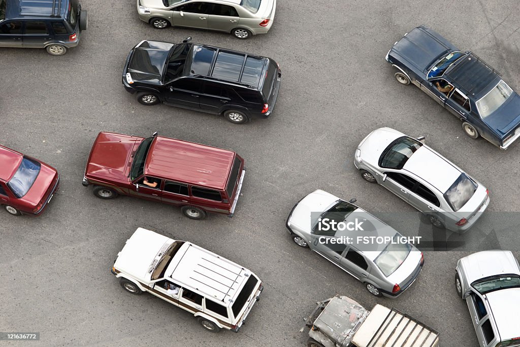 Vista de ângulo elevado de trânsito - Royalty-free Carro Foto de stock