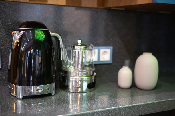 istock Kitchen utensils and appliances on the countertop. 1216369326