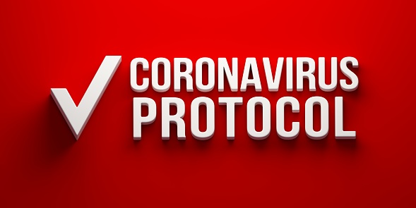 3D Text Coronavirus Protocol cover page for website