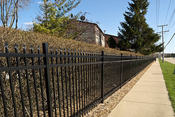 istock Metal fence 121637434
