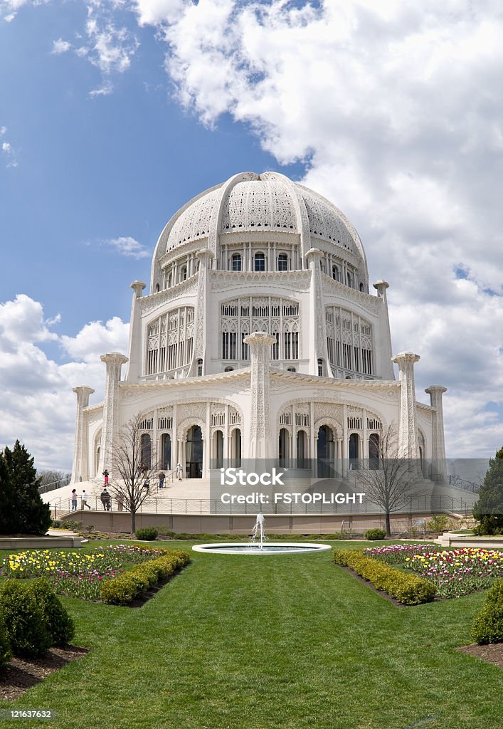 Tempio Bahai Chicago Illinois - Foto stock royalty-free di Ambientazione esterna