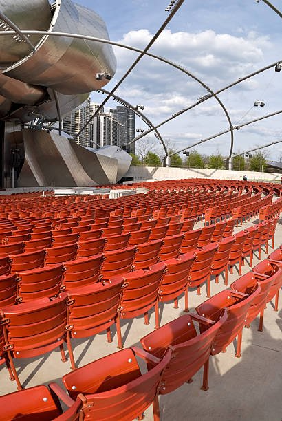 istock Red chairs of public theater 121637694
