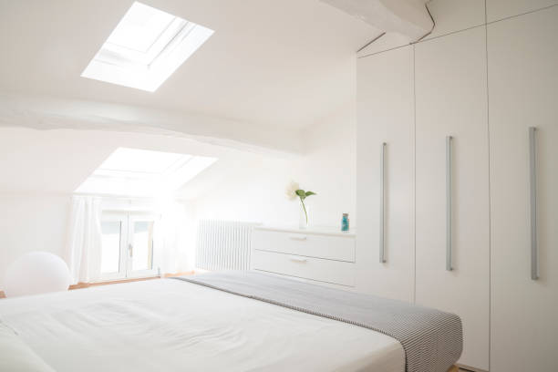 istock white design bedroom in a modern house 1216376983