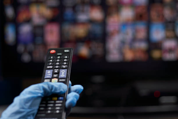istock Watching TV or Online video streaming service during Coronavirus self-quarantine 1216379124