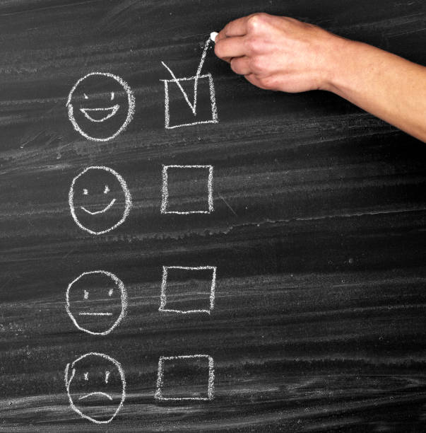 istock Customer service experience and business satisfaction survey concept 1216379244